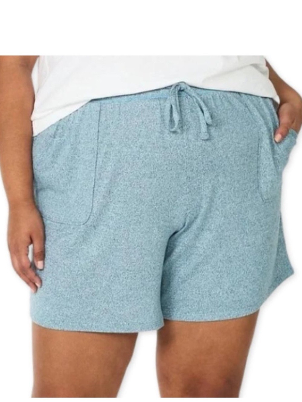 Sonoma Goods for Life Everyday Pajama Shorts 1X Blue Heather Lounge Sleepwear - Picture 9 of 11
